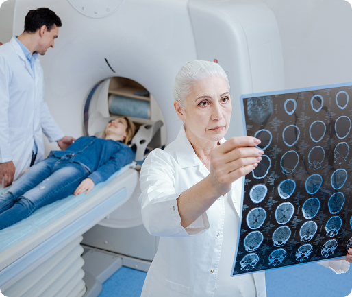 Doctor discussing medical results